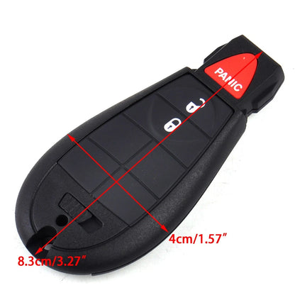 3 Button Remote Key Shell Case Pad for Dodge Grand Caravan Journey (2008-2020)