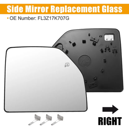 Heated Upper Towing Mirror Glass for Ford Passenger Side