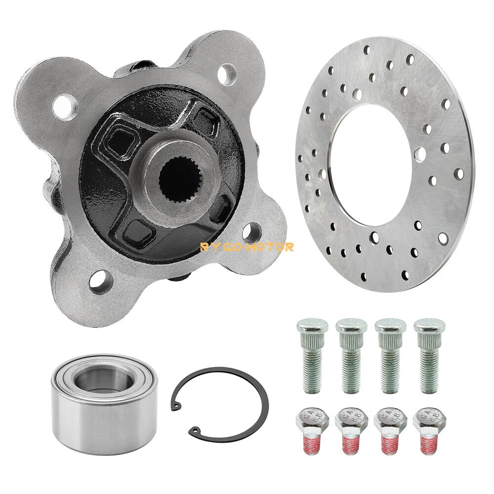 Rear Wheel Hub Studs Brake Rotor Kit for Polaris Ranger 900 1000 XP Crew