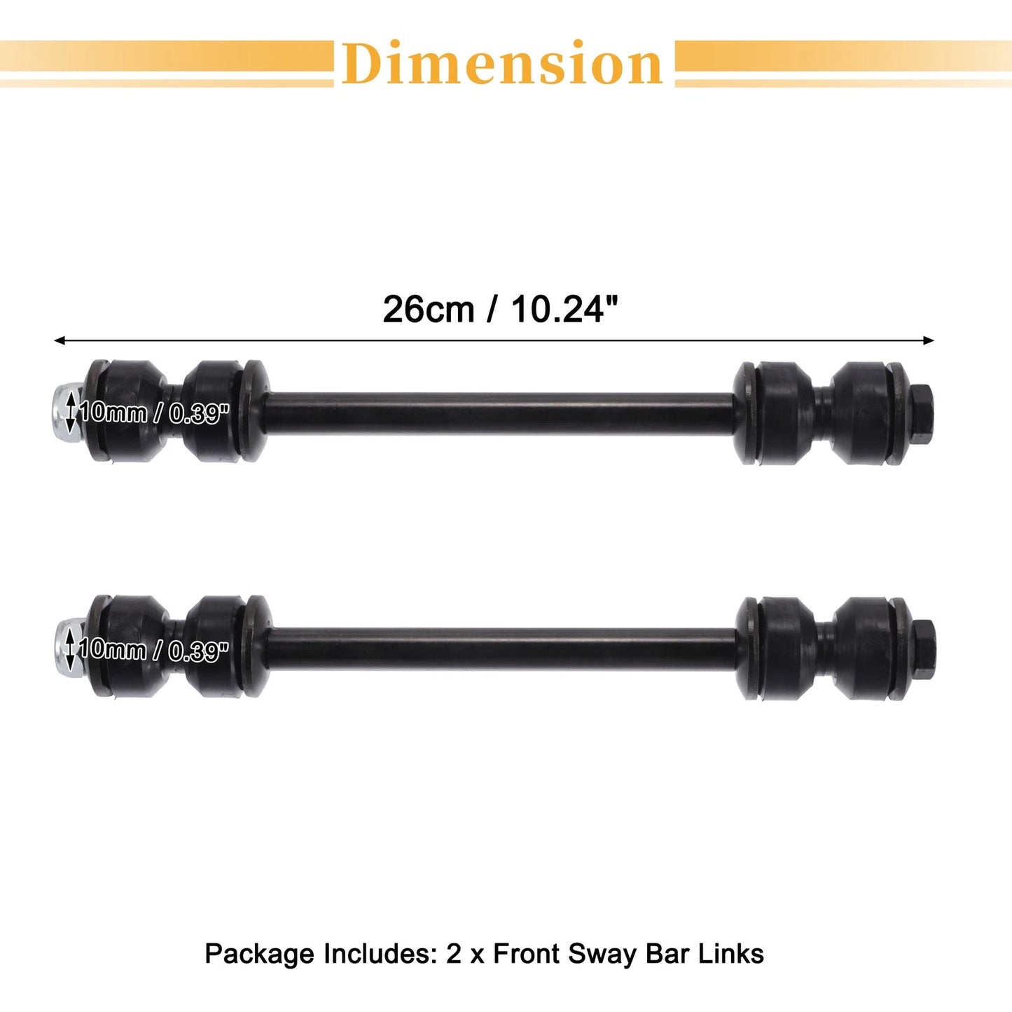 2 x Front Stabilizer Sway Bar Links for Ford Ranger, Dodge Ram (1998-2011)