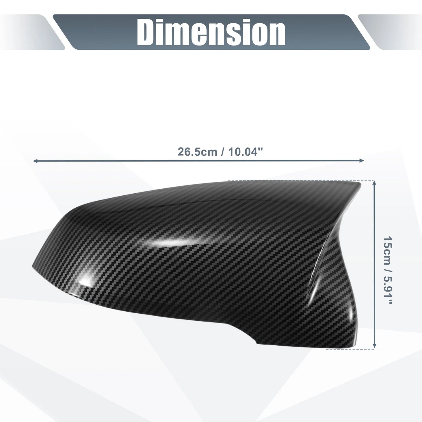 Pair Rearview Mirror Cover Cap Carbon Fiber for BMW X1 F48 F49 X2 F39