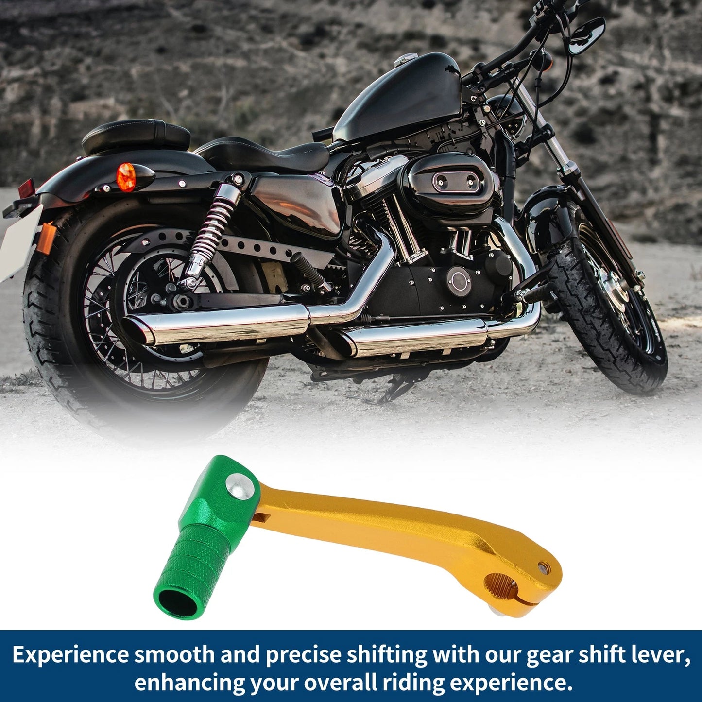 Gold Tone Green Motorcycle Gear Shifter Lever for Honda CRF150F (2003-2017)