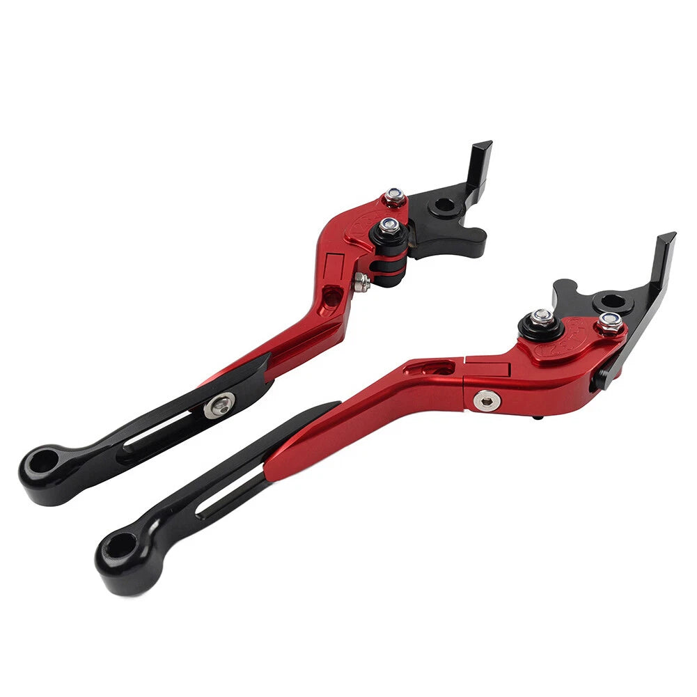 CNC Red Extendable Brake Clutch Levers for Kawasaki Z1000 ZX9R ZX6R (2003-2023)