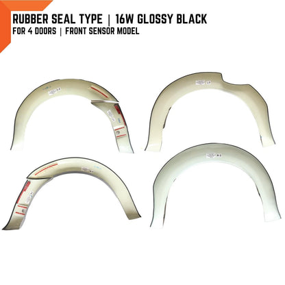 16W Glossy Black Fender Flares for Ford Ranger T6 (2018-2021)