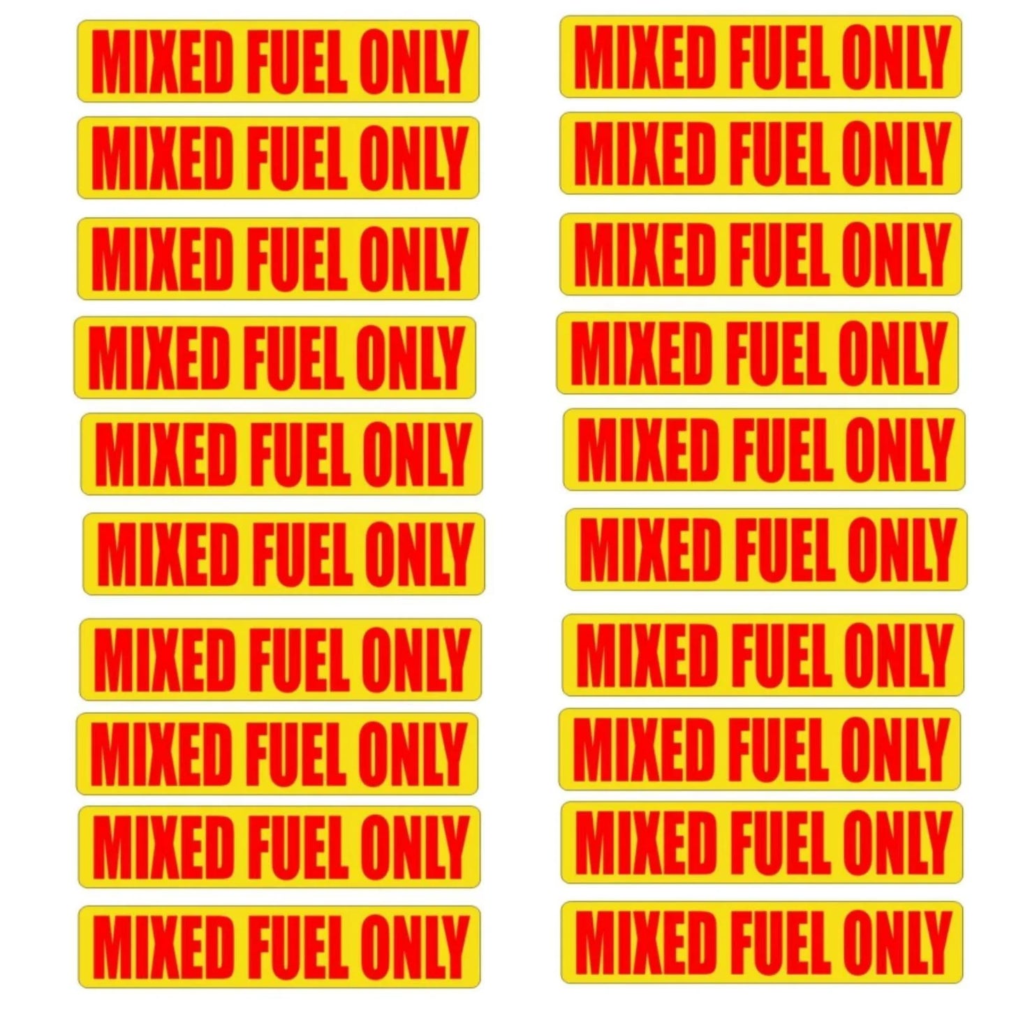 20pack Mixed Fuel Only Vinyl Stickers Decals for Gas Oil 2-Stroke Can Labels