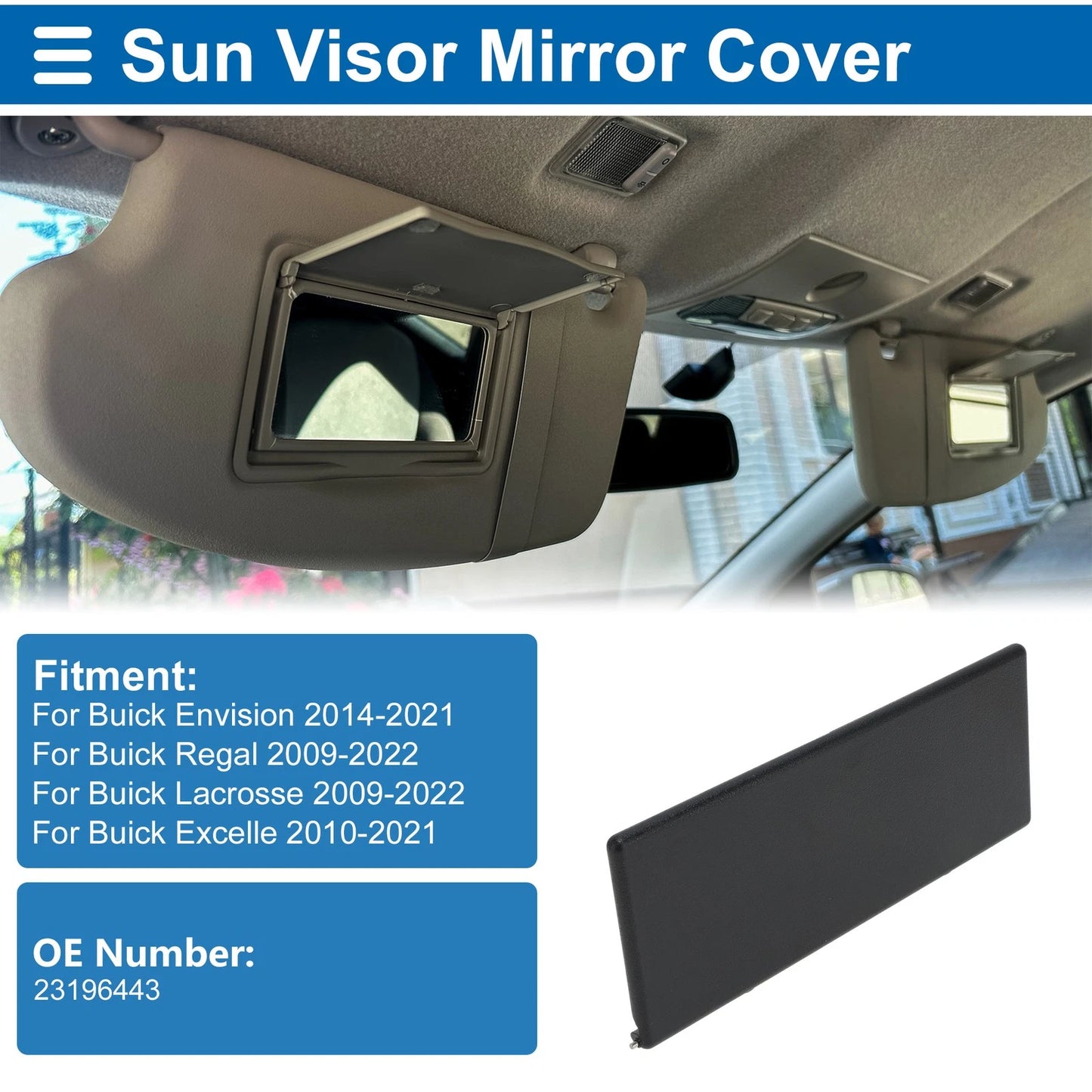 Sun Visor Mirror Cover for Buick Envision (2014–2021)
