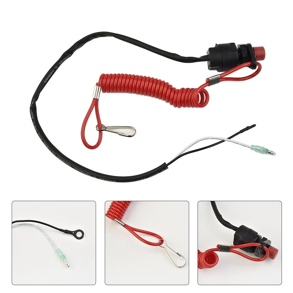 Safety Outboard Kill Switch Replacement Set for OMC/Mercury/BRP Boats