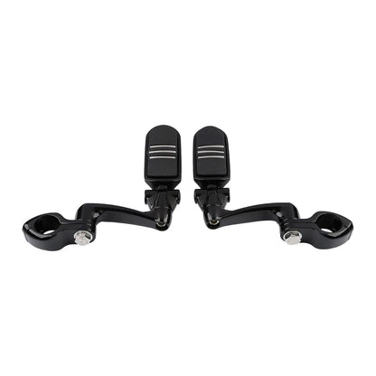 1-1/4 in Highway Engine Guard 360 Adjustable Footpegs for Harley Touring
