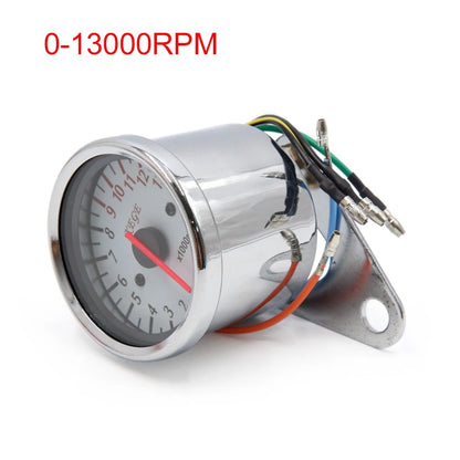 Tachometer Gauge / 0-13000RPM / Universal Chrome Plating for Motorcycle