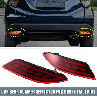 Rear Bumper Reflector LED Brake Turn Signal Lights for Honda HR-V (2016-2021)