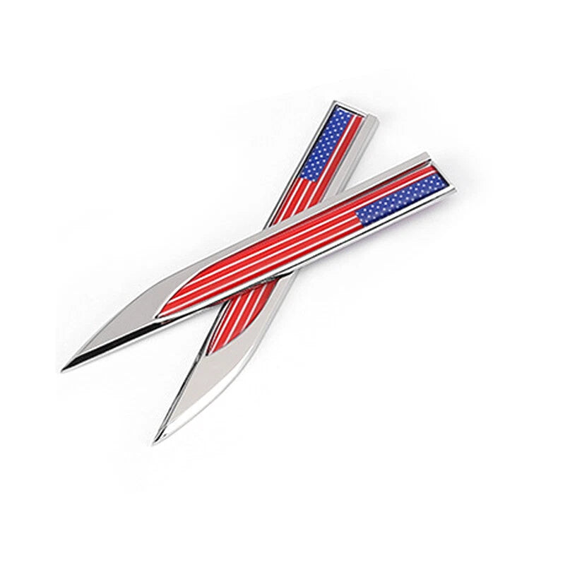 3D Blade American Flag Decal Emblem Sticker for Auto Truck Car