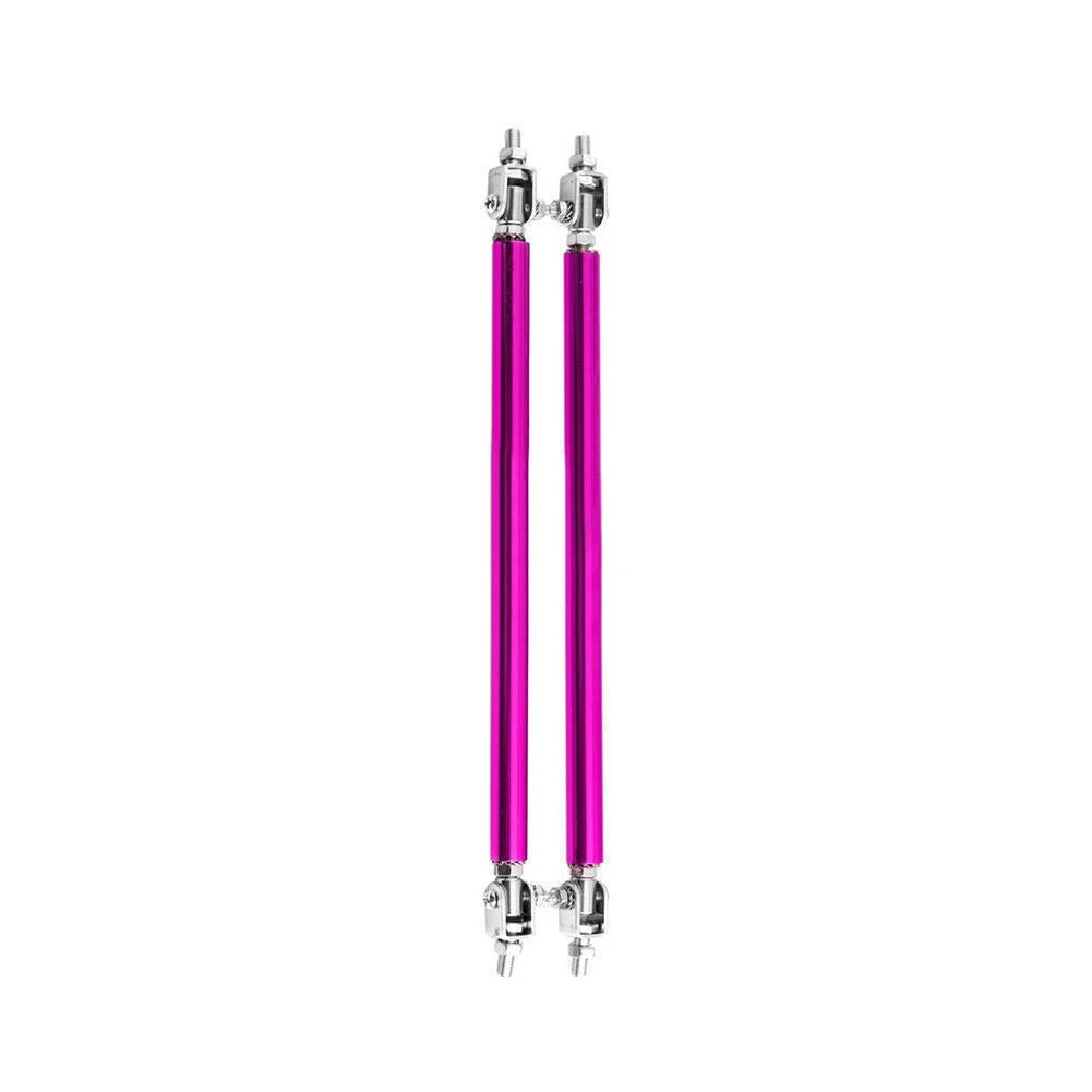 Universal Adjustable Front Bumper Lip Splitter Strut Rod Tie Support Bar - Purple