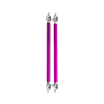 Universal Adjustable Front Bumper Lip Splitter Strut Rod Tie Support Bar - Purple