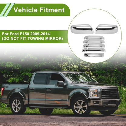 Mirror Cover Cap Replacement for Ford F150 2009-2014 (Not for Towing Mirror)