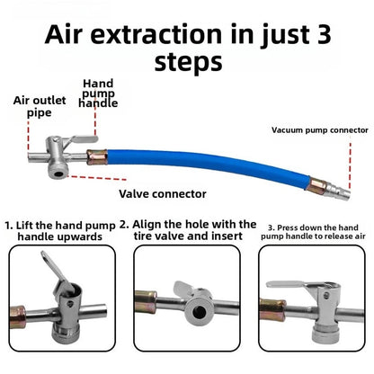 Quick Deflator Tool for Truck Tires with Vacuum Valve and Metal Handle
