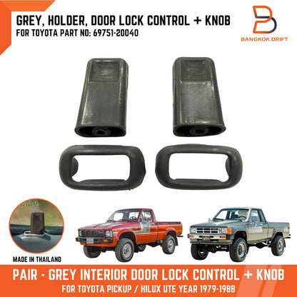 Grey Door Lock Control Knob for Toyota Hilux Ute 79-87 4Runner