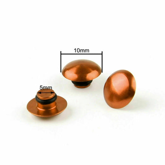 10 x M6 Orange Protective Caps for Motorcycle Hexagon Screws