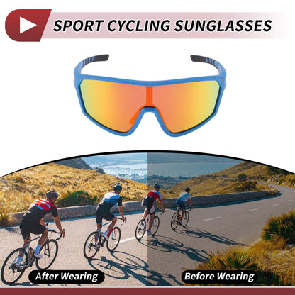 Goggles for Motorcycle Riding Red Lens Black Frame UV400