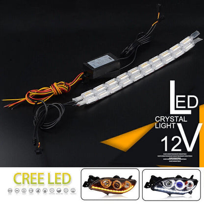 10 x 12V Waterproof Flexible LED Strip Lights for Daytime Running Light