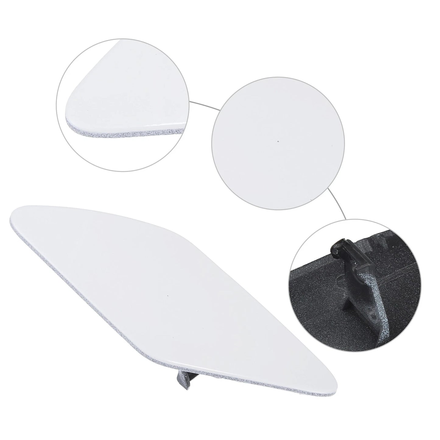 Front Left Right Washer Nozzle Covers for Porsche Cayenne 2011-2014 White