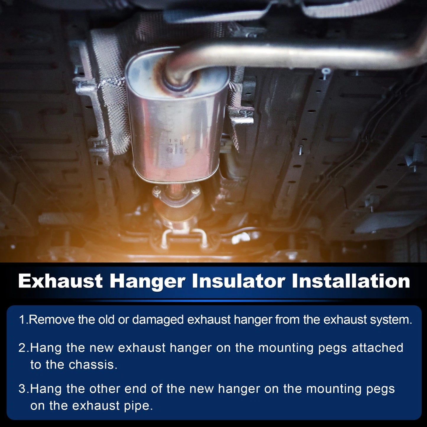 Front Muffler Rubber Hangers for Ford C-Max, Fiesta, Focus (2012-2018)