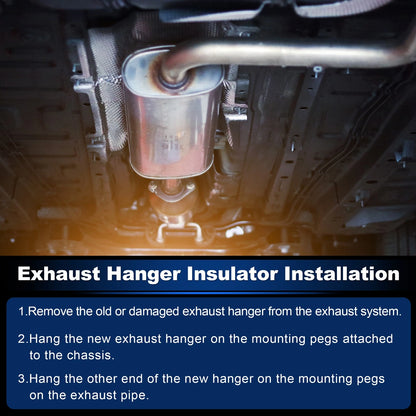 Front Muffler Rubber Hangers for Ford C-Max, Fiesta, Focus (2012-2018)