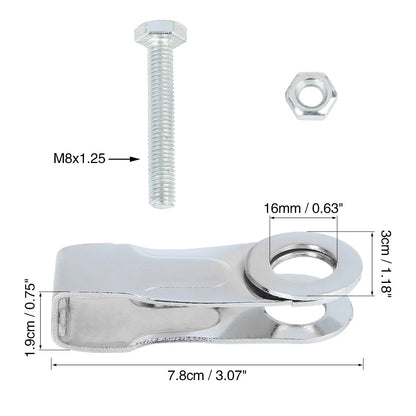 Pair 16mm Metal Motorcycle Chain Axle Adjuster Tensioner for Suzuki GS125 GN125