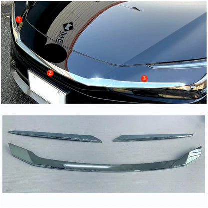 ABS Chrome Front Engine Hood Lid Cover Trim for 2023-2024 Toyota Prius 3 x pcs