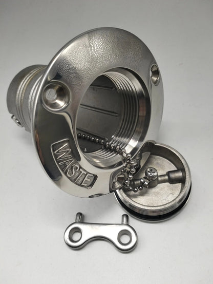 Deck Filler 2" 50mm Waste 316 Stainless Steel for Marine Applications