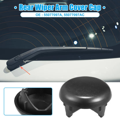Rear Windshield Wiper Arm Nut Cover for Jeep Grand Cherokee (2001-2004) Black