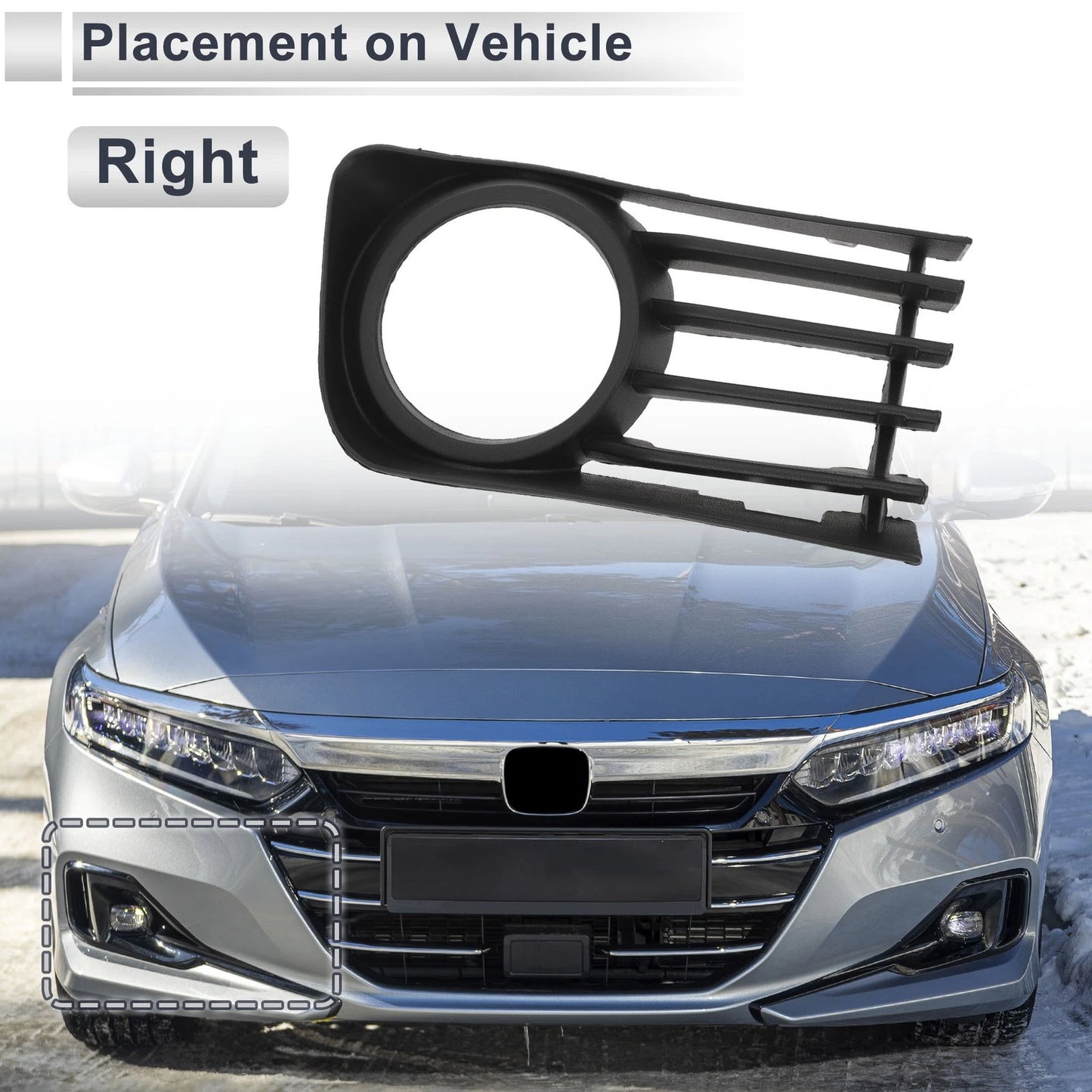 1 Pc Front Left Fog Light Grill for Toyota Prius (2004–2009)