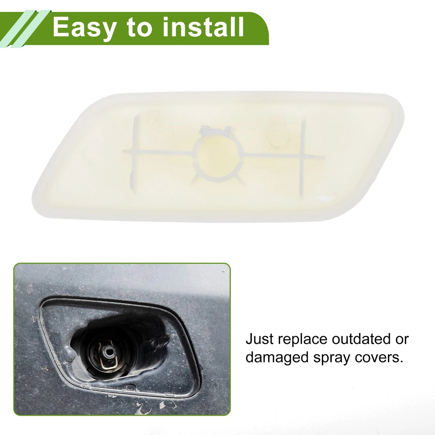 Front Right Washer Nozzle Cover for Toyota Prado (2012-2015) Gray