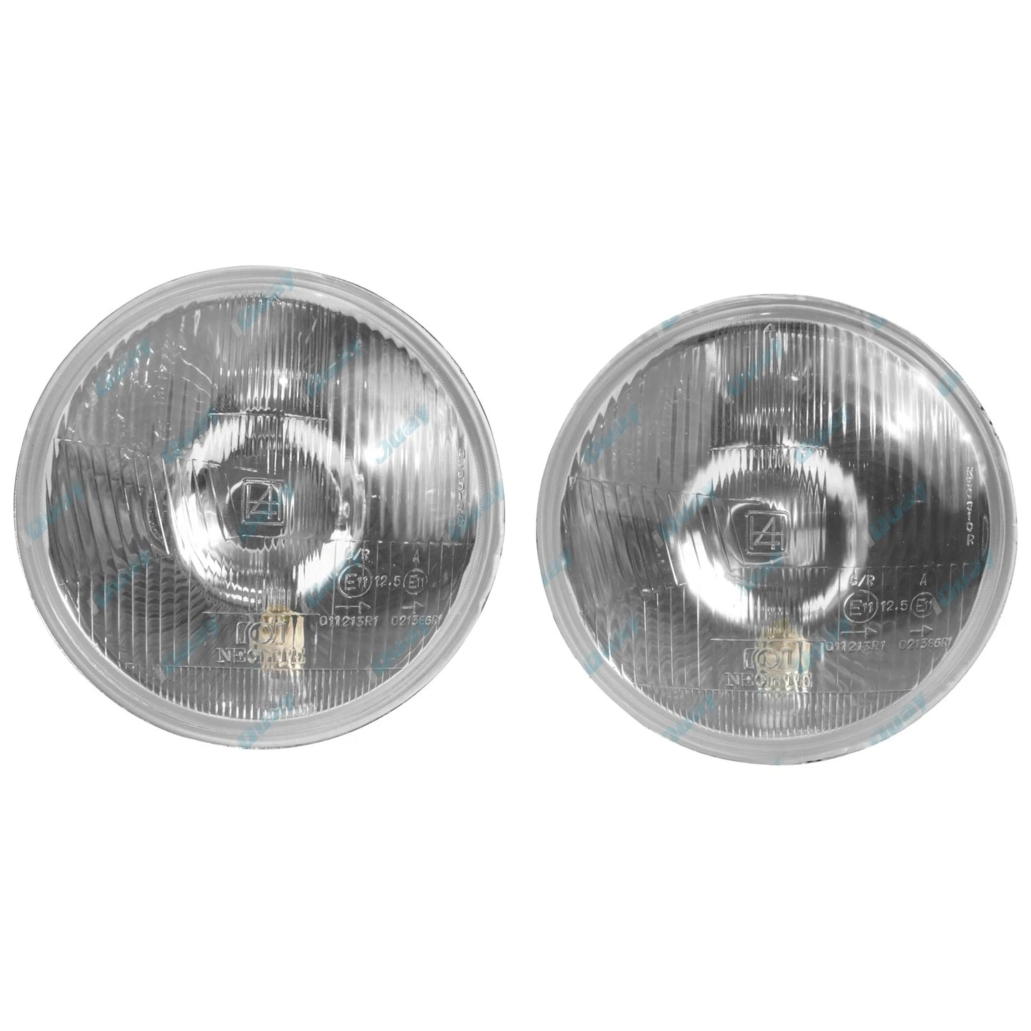 7" Round Curved Glass Headlight Pair