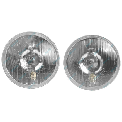 7" Round Curved Glass Headlight Pair