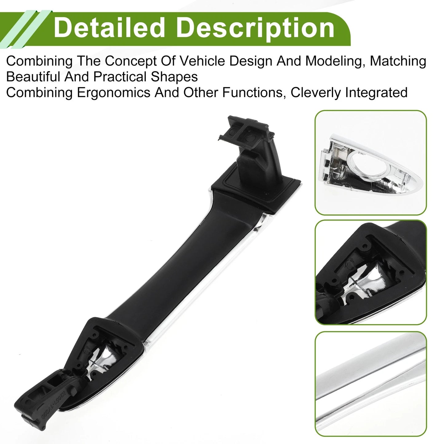 Exterior Door Handle for Hyundai Kia Silver Tone Front Left (2011-2016)