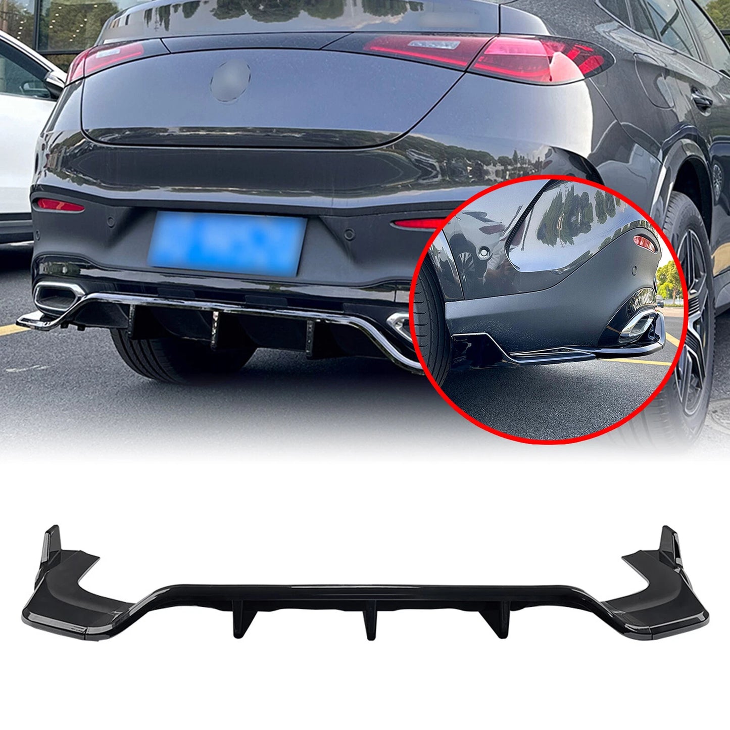 Rear Bumper Diffuser Lip for Benz GLC Class C254 AMG (2023-2024)