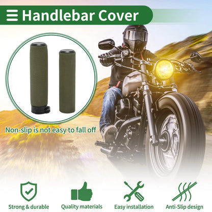 1 x 25mm Motorcycle Hand Grips TPU Green