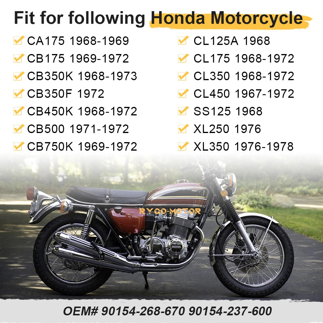 2 x Front Turn Signal Blinker Stems Stays for Honda CB750 CB350 CB450 CA175
