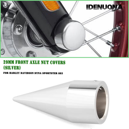 29mm Front Axle Nut Covers for Harley Davidson Dyna, Sportster 883