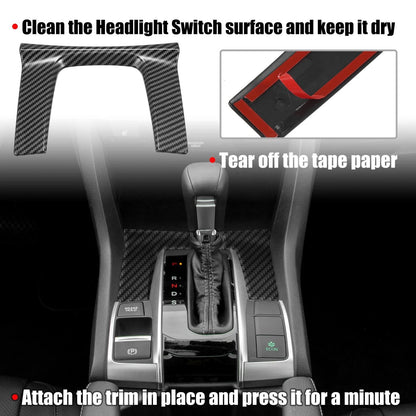 Gear Panel Trim Shift Box Cover Decal for Honda Civic (2016-2021)