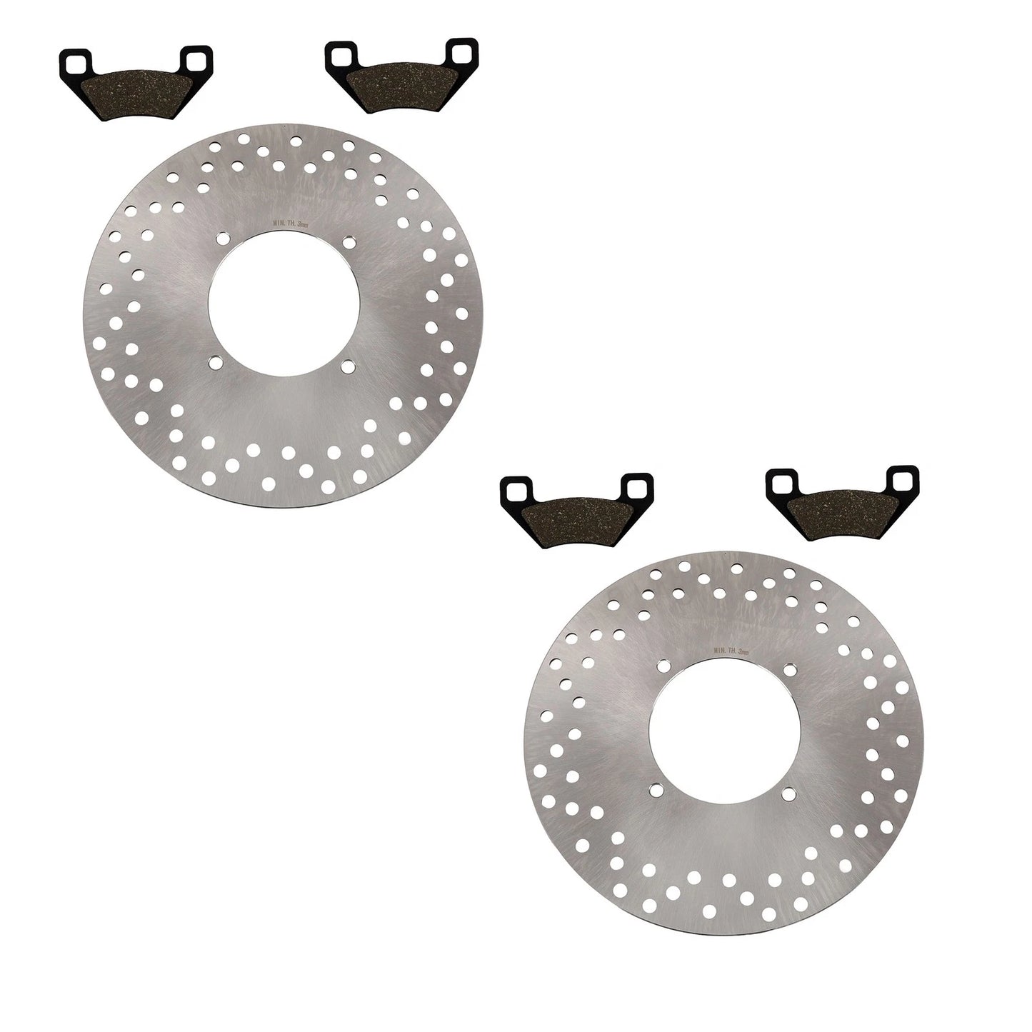 2 x Front Brake Rotors & Pads for Arctic Cat Wildcat 1000 GT HO (2012–2012)