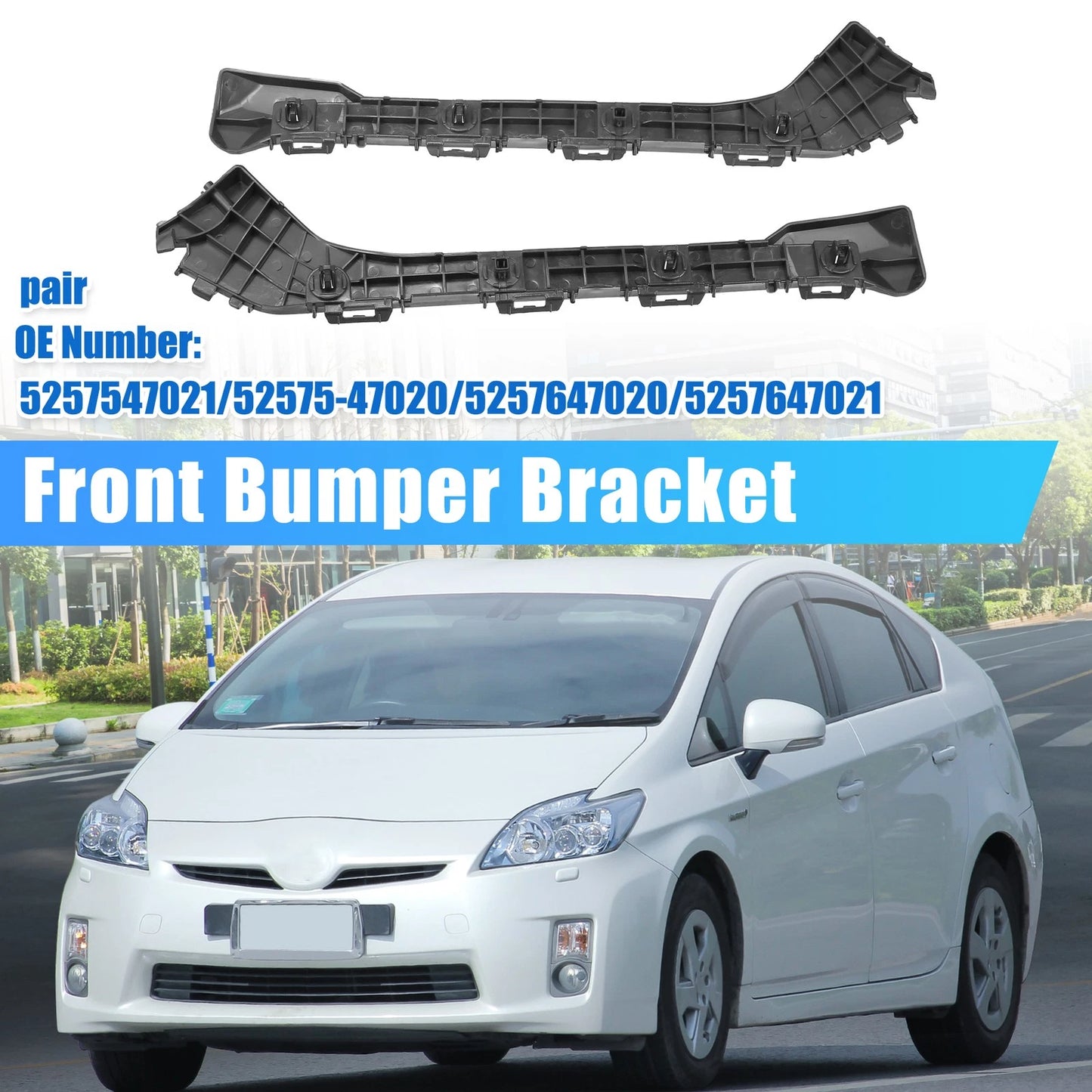 Bumper Bracket Side Retainer  for Toyota Prius Plug-In (2012-2015) Black