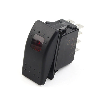 Rocker Start Stop Switch for Onan Cummins RV Generator with Red Lens (No Year)