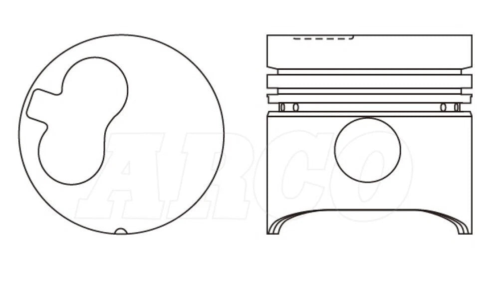 ENGINE PISTON & PIN / 1 X / Toyota Landcruiser HJ60/HJ75 4.0L 2H (1984–1990)