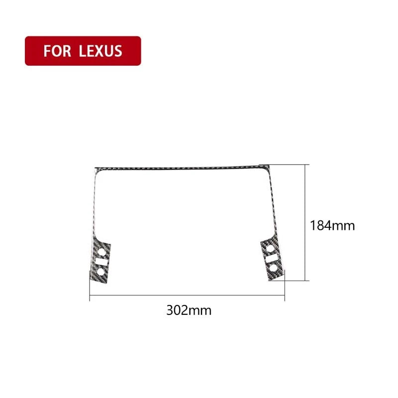 Carbon Fiber Car Stereo Multimedia Screen Cover Trim Fits Lexus IS 2006-2012