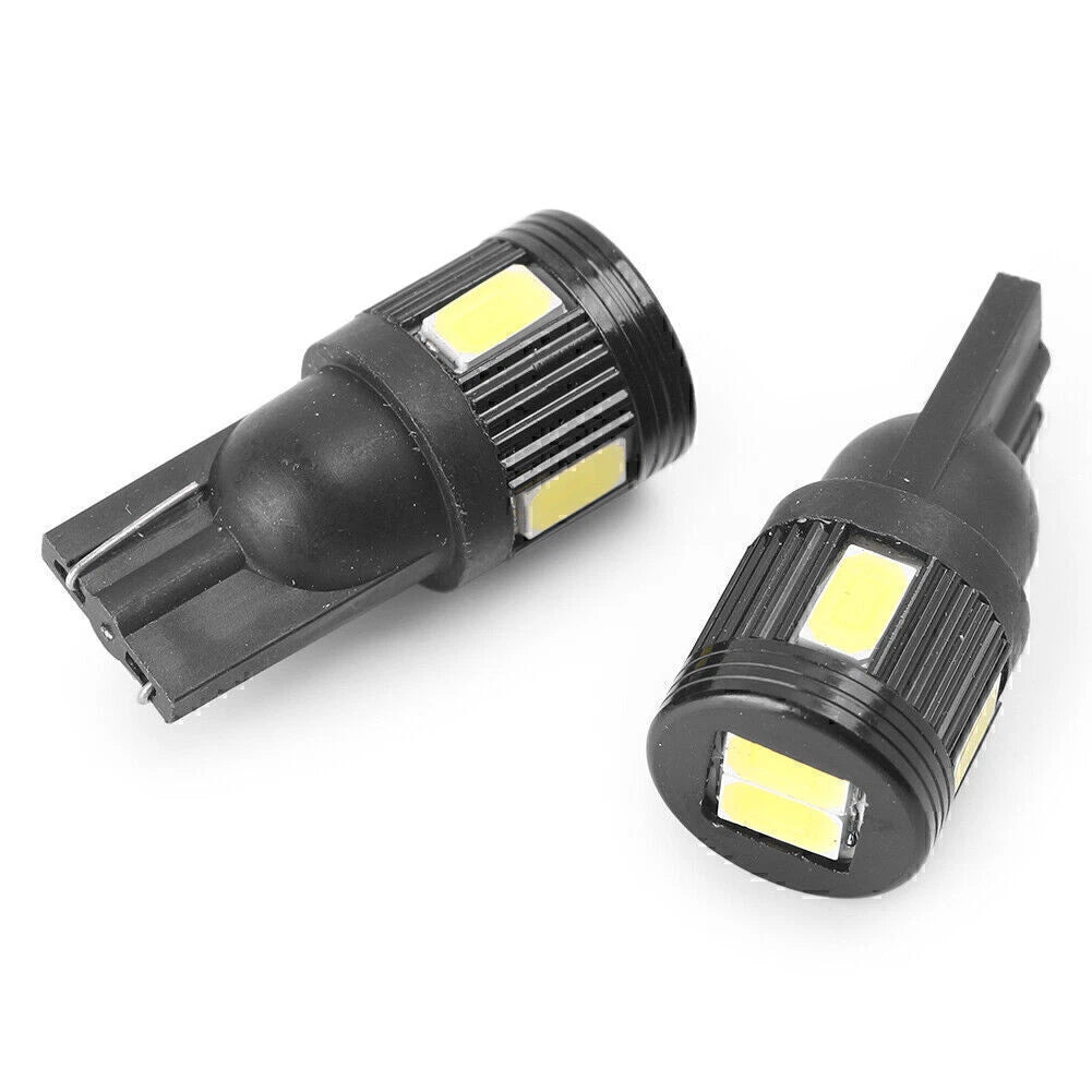 LED Wedge Light Bulb T10 5630 6 SMD for Car Black Shell