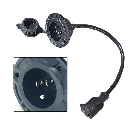 15A 125V Shore Power Receptor Rear Cover with 14AWG Wire for Outdoor RV