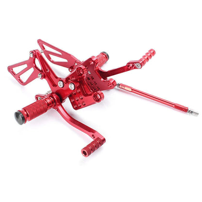 Red Rearsets Foot Pegs for Suzuki GSXR1000 GSXR600 GSXR750 (2000-2005)