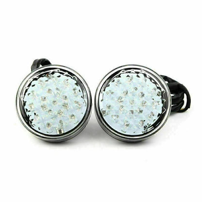 Clear LED Round Smoke Turn Signal Indicator Blinker Light for Car 12V
