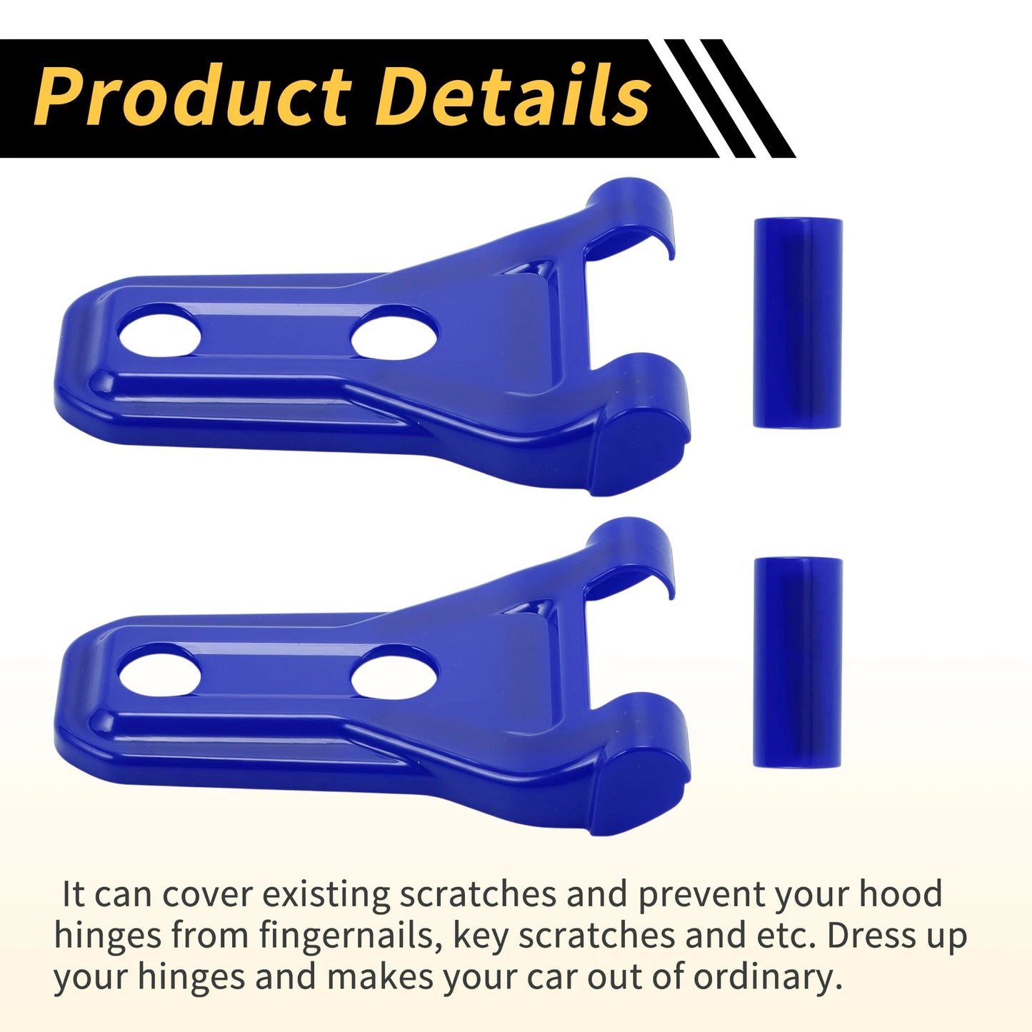 Engine Hood Hinge Covers for Jeep Wrangler JL JLU (2018-2024) - Deep Blue